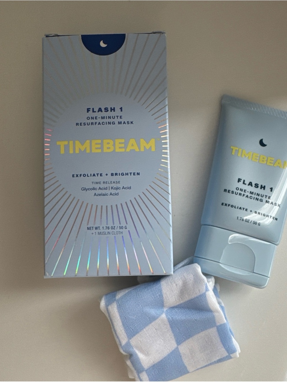 Timebeam Flash 1 One-Minute Resurfacing Mask — Light Blue